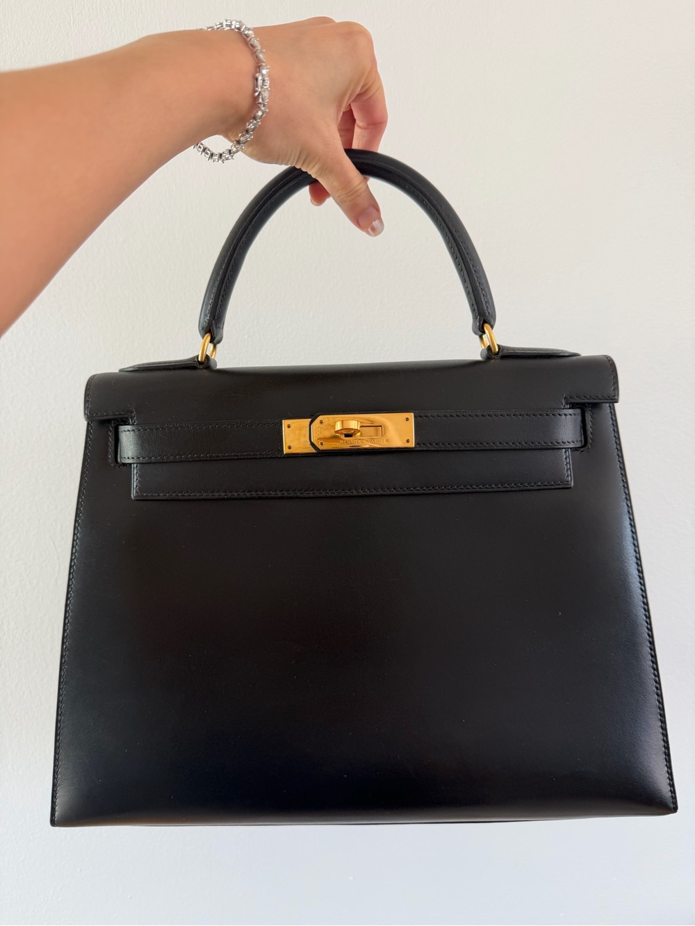 HERMES K28 Black Box Carf GHW